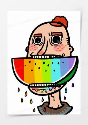 娱乐吃瓜素材图片